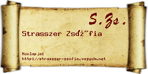 Strasszer Zsófia névjegykártya