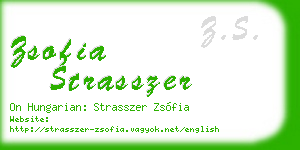 zsofia strasszer business card