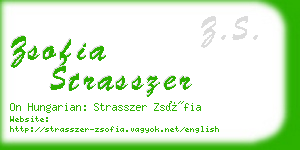 zsofia strasszer business card